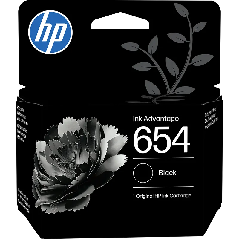HP 654 BLACK ORIGINAL INK ADVANTAGE CARTRIDGE Mascom International.webp